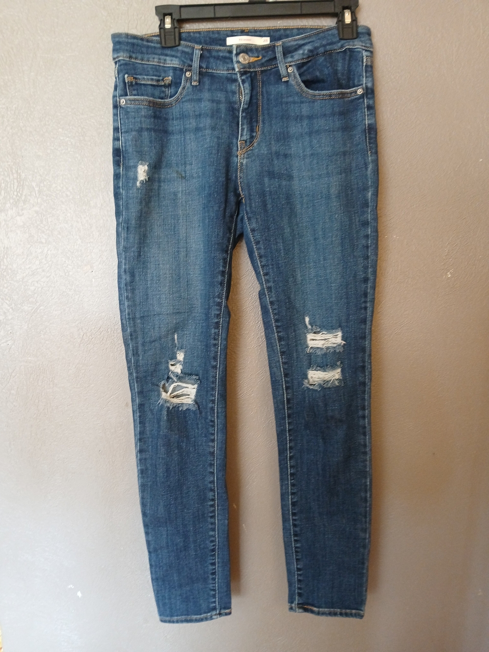 Levi's711 Distressed Blue Women's Skinny Jeans